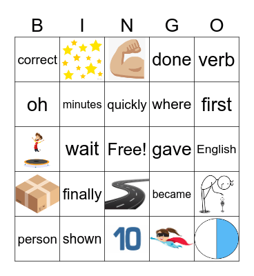 Fry Words 401-425 Bingo Card