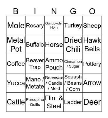 COLORADO PEOPLES  Bingo Card
