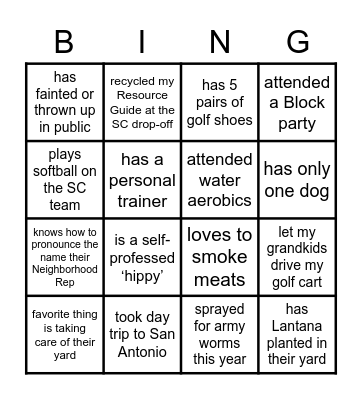 Find someone who.... Bingo Card