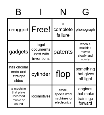 5th Grade M1W1 Vocab Bingo Card