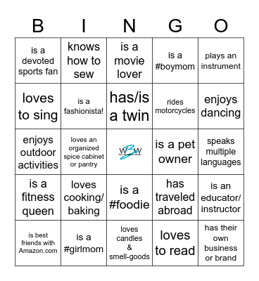 Who Is that Well Balanced Woman? Bingo Card