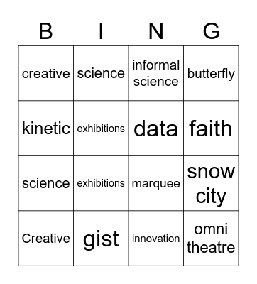 New Staff Orientation Bingo Card