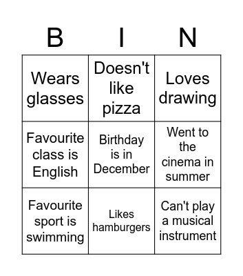 Find Someone Who... Bingo Card