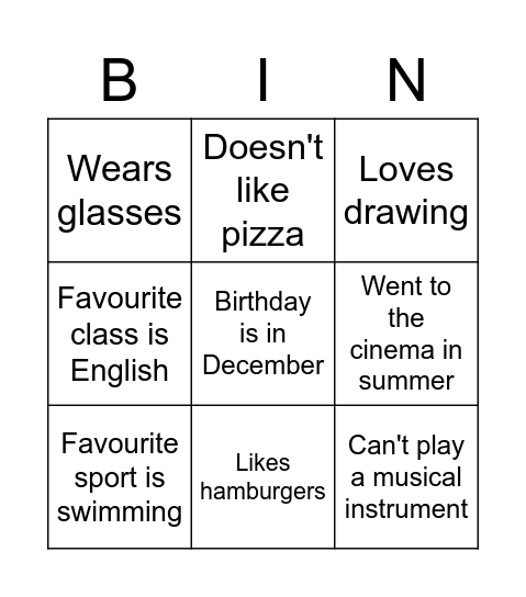 Find Someone Who... Bingo Card