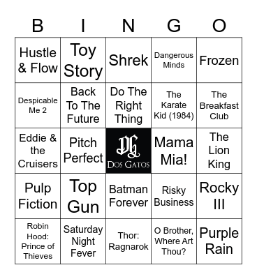 v23 MUSIC IN THE MOVIES Bingo Card