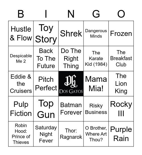 v23 MUSIC IN THE MOVIES Bingo Card
