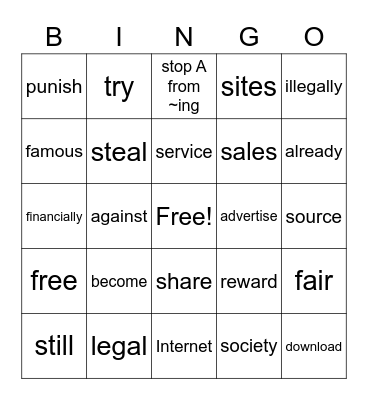 Free Music Downloads Bingo Card