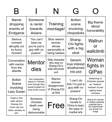 SC Bingo Card