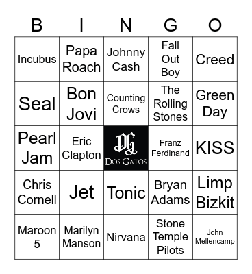 v28 UNPLUGGED Bingo Card