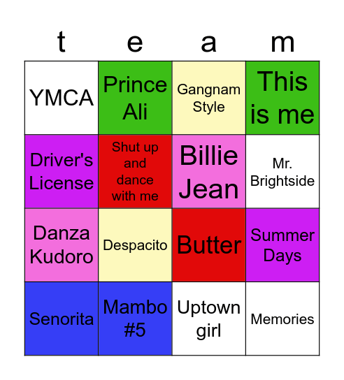 Group 3 Bingo Card
