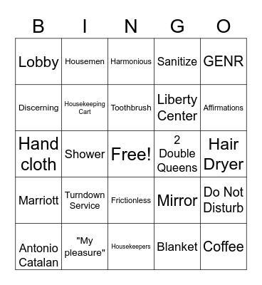 AC Hotel at Liberty Center - Housekeeping Bingo Card