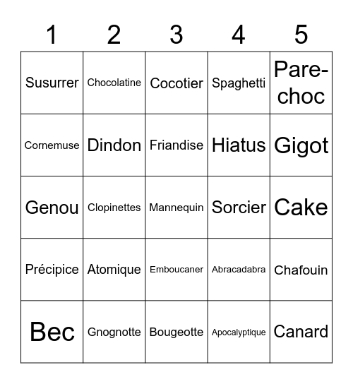 BINGO KELLY DELI Bingo Card