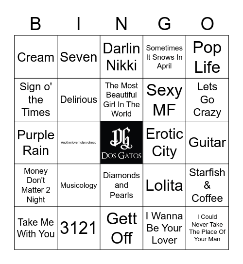 V61 PRINCE Bingo Card