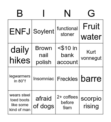 Whitetrash_waif Bingo Card