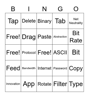 Computer Science Bingo Card