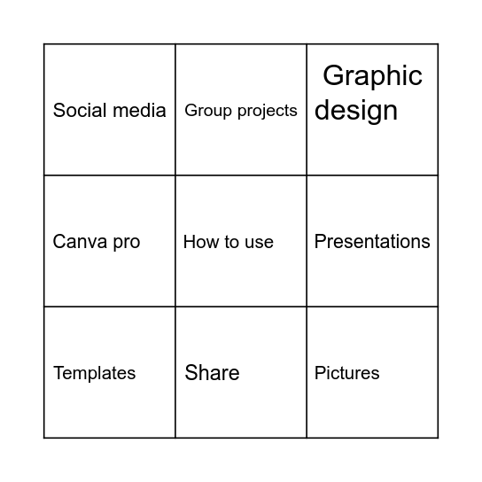 Canva Bingo Card