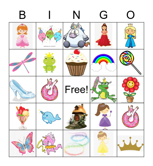 Magical kingdom Bingo Card