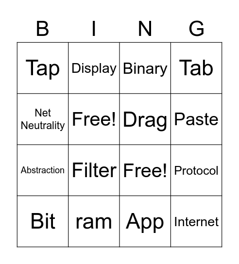 Computer Science Bingo Card