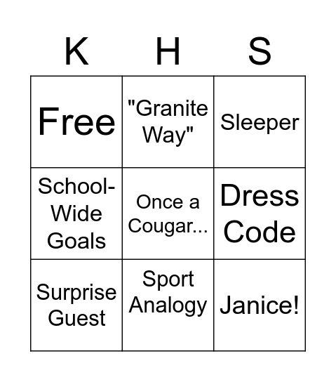 9/13/21 Bingo Card