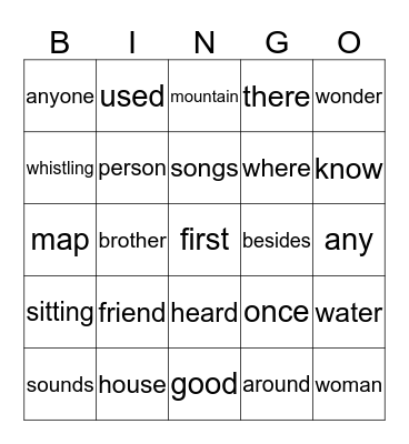 Whistle Communication Bingo Card