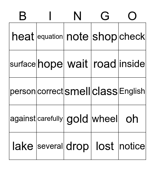 SLCPS Sight Words 3.4 Bingo Card