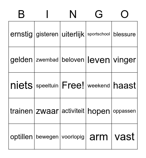 LINK THEMA 11 Taak 1 Bingo Card