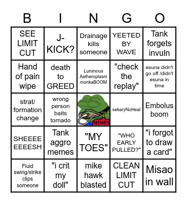 MONDAY NIGHT TEA Bingo Card