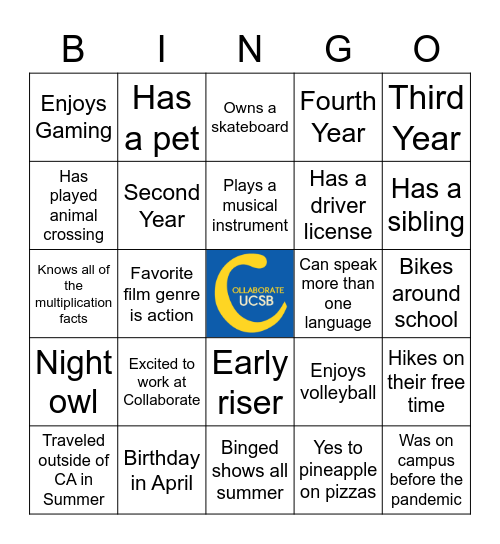 Bingo Card