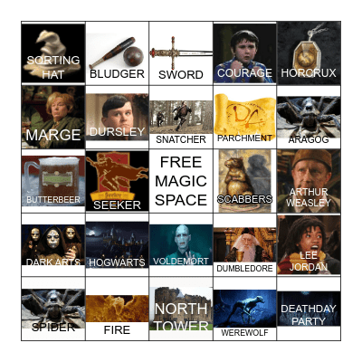 Harry Potter Vocalic /r/ Bingo Card