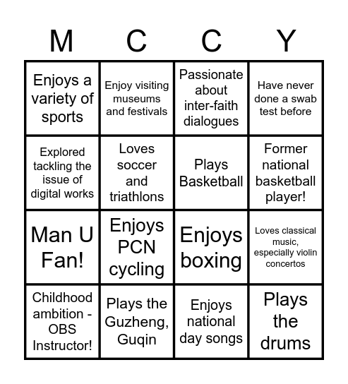 TLC22  Bingo! Bingo Card