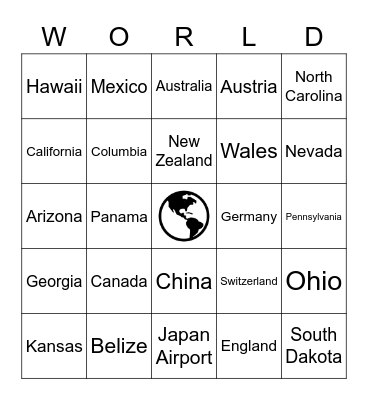 AROUND THE WORLD IN 80 YEARS Bingo Card