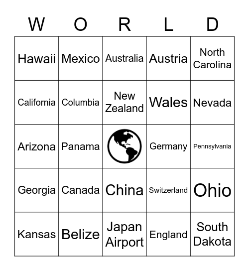 AROUND THE WORLD IN 80 YEARS Bingo Card