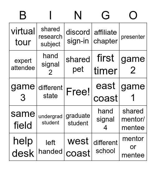 demo bingo card Bingo Card