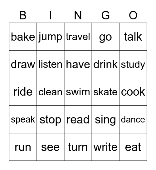 past and present matching bingo Card