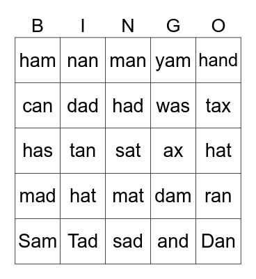 LEO'S CVC Bingo Game Bingo Card