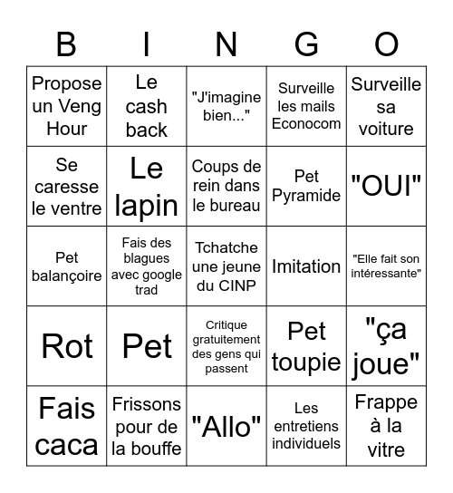 Bingo Romain Bingo Card