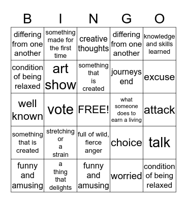 odessa's bingo Card