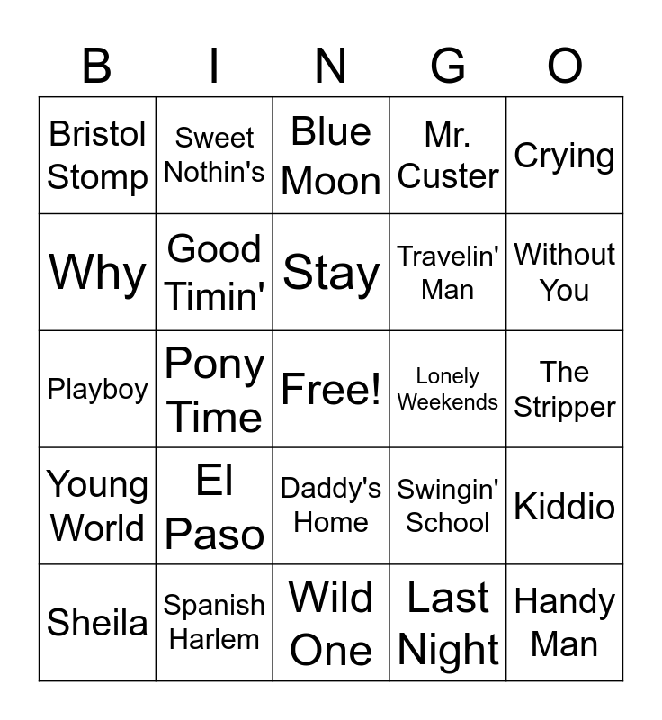 early-60s-hits-bingo-card