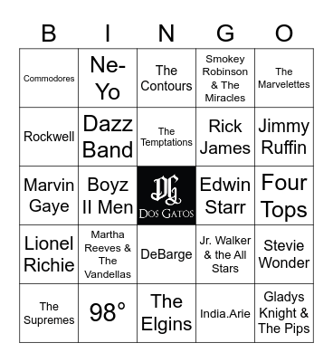 v67 MOTOWN Bingo Card