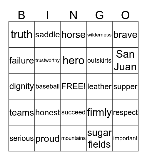 Pride of Puerto Rico - Roberto Clemente Bingo Card