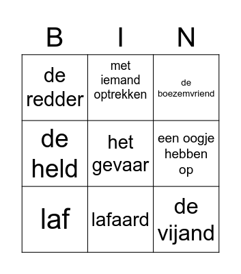 Taal Actief thema 1 Bingo Card