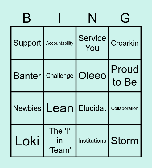 Clickety Click! Bingo Card