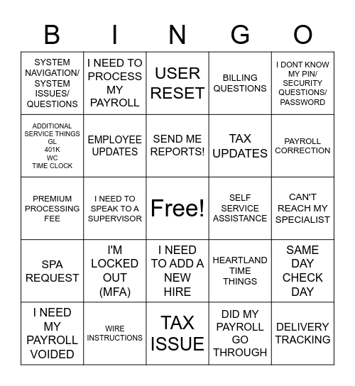 Bingo Card
