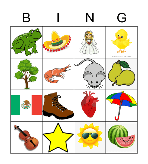 MEXICAN BINGO Card