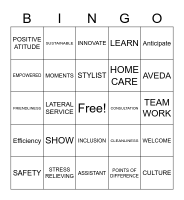 Salon Dulay Bingo Card