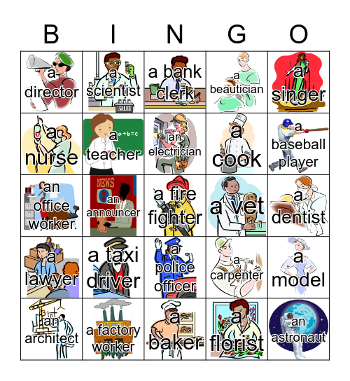 JOBS! Bingo Card