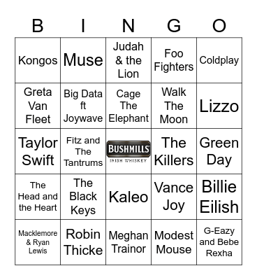 v45 NUMBER ONE SONGS Bingo Card