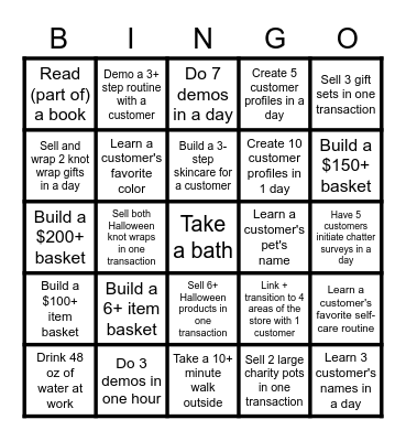 While I'm Away Bingo Card
