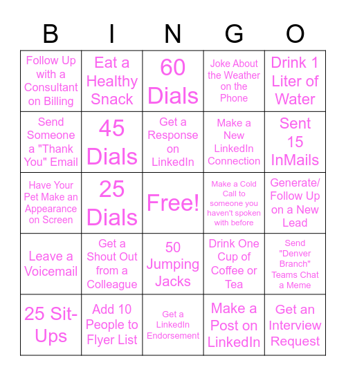 "Thank You for Being a Friend" BINGO Card