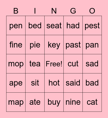 Hazel Bingo Card